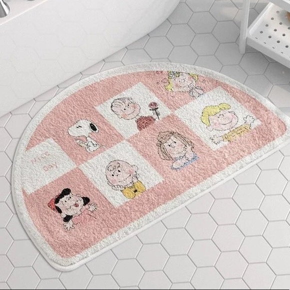 Peanuts snoopy Charlie Brown Lucy Linus bathroom floor bedroom carpet rug - Picture 2 of 5